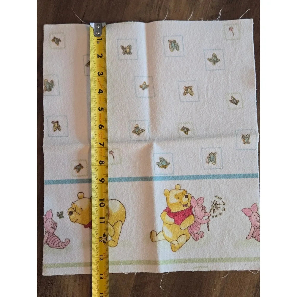 Vintage‎ Disney Winnie the Pooh Piglet Waterproof Lap Pads Fabric Squares 5pc